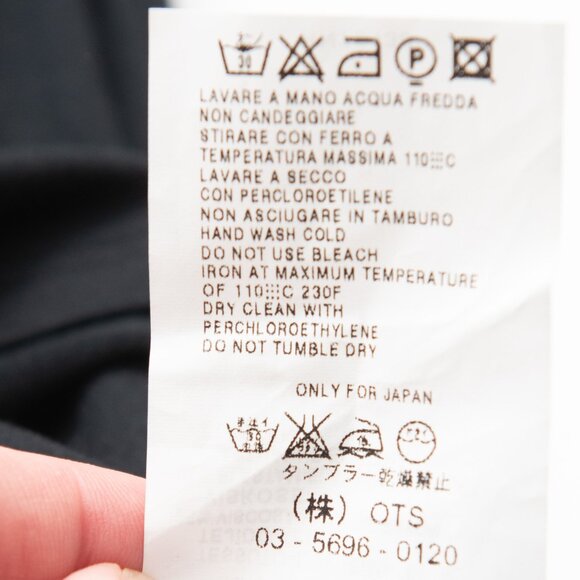 MaxMara Asymmetric Twist Neck Blouse Quarter Sleeve Tee Shirt Black Size Medium - Picture 5 of 7